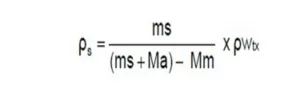 FORMULA DENSIDAD DE PARTICULAS SOLIDAS